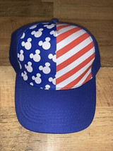 DISNEY Mickey Mouse Red White Blue 4th July Snapback Adjustable Independence Day - £18.91 GBP