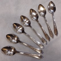 Oneida Camille 1937 Oval Soup Spoons 7 Silverplated 7.5" - $29.95
