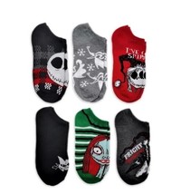 Nightmare Before Christmas Noshow Socks Size 4-10 6 Pair Disney Jack Ske... - $9.90
