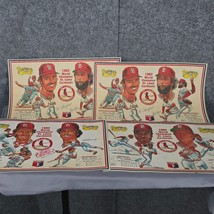 St. Louis Cardinals Panteras Pizza 1982 World Champions Placemats Lot 4,... - £22.57 GBP