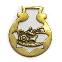 Vintage Solid Brass Horse Ornament Medallion Saddle Decoration England - £17.08 GBP