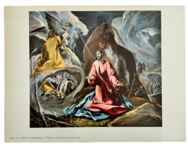 Christ At Gethsemane EL GRECO Plate 26 Metropolitan Seminars 9x13 in. - £15.56 GBP