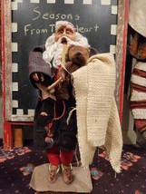 Hand-made Folk Art of Bedtime Santa 19&quot; Figure - $205.29 CAD