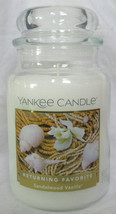 Yankee Candle Large Jar Candle 110-150hrs 22oz SANDALWOOD VANILLA ret. favorite - £29.85 GBP