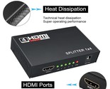 1 In 4 Out Hdmi Splitter Box Hub Full 1080P Hd 1X4 Port Amplifier Repeat... - £16.63 GBP