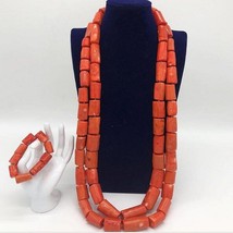 Dudo Jewelry Men Jewelry Set African Nigerian 100% Original Big Coral Beads Jewe - £245.10 GBP