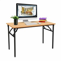 Halter Home Office Desk, Computer Desk, Teak Desk and Black Metal Frame, 55 Inch - £98.72 GBP
