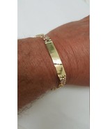 Estate Vintage Custom made 14k 3-tone gold &quot;ID&quot; bracelet 7&quot; 14gr - $2,674.45 CAD