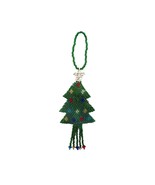 Beaded Christmas Tree Ornament Mini Hanging Figurine Seasonal Xmas Decor... - $351.65 MXN