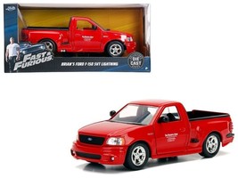 Brian&#39;s Ford F-150 SVT Lightning Pickup Truck Red &quot;Fast &amp; Furious&quot; Movie 1/24 D - £34.69 GBP