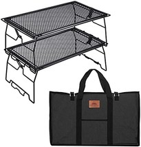 The Campingmoon Steel Foldable Campfire Grill Stackable Storage Rack, 2T). - £71.87 GBP