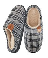 Ablanczoom Unisex Memory Foam House Slippers Grey-White Size 46/47 - $129.26 MXN