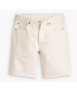 Levis Red Tab 501 Mens 36 Off-White Hemmed 9&quot; Denim Jean Shorts - $801.43 MXN