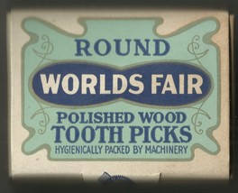 1 Box Of 300 Worlds Fair Vintage Toothpicks R Ound Tip Polished Wood Made In Usa - £34.70 GBP