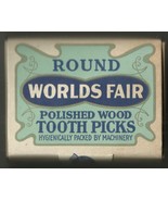 1 Box of 300 Worlds Fair VINTAGE TOOTHPICKS rOund tip Polished Wood MADE... - £34.74 GBP