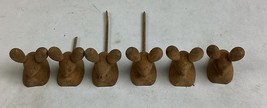 Set Of 6 Small Wooden Mice  - $9.89