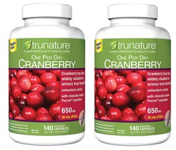 2 Pack Trunature Pacran Cranberry 650 Mg., 140 Vegetarian Capsules - $69.30