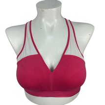 Danskin Now Womens Racerback Sports Bra Size 42 Pink &amp; White - $18.50