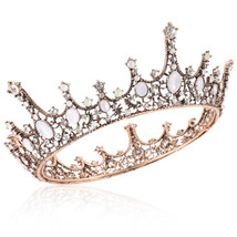 Vintage Rhinestone Tiara, Queen Crown for Women, Wedding for Bride Jewelry - £16.58 GBP
