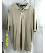 Men&#39;s David Taylor Collection Polo Shirt XL Short Sleeve Tan - $177.43 MXN