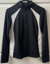 Slazenger Jacket Womens Small  Black White Puma Tenniscore  Quarter Zip Athletic - £4.84 GBP