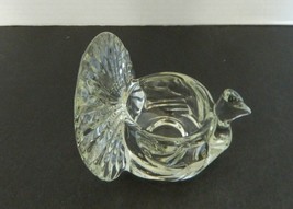 Turkey Avon Tea Light Votive Candle Holder Clear Art Pressed Glass 1970's - £14.93 GBP