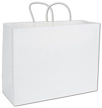 EGP Large White Kraft Paper Shopper, 250 Bags, Size 16 x 6 x 12 - £140.40 GBP
