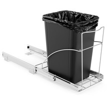 Pull Out Trash Can Under Cabinet Sink Roll-Out Rack Slide Out Waste Bin Shelf - £59.14 GBP