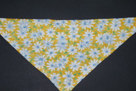Dog Bandana, Over The Collar, Scarf,Clothes, Size L Yellow Flowers #PPD05 - £15.42 GBP