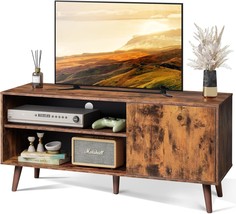 Tv Stand For 55&quot; Tv, Retro Brown, Wlive Mid-Century Modern, Entertainmen... - £79.05 GBP