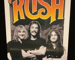 Rock Sign Rush Band Photo under Orange Rush Logo 16x12.5&quot; Steel Sign - £19.66 GBP