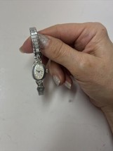 Vintage Clear Stones Elgin Wrist Watch Women&#39;s 14k RGP Bezel Untested - £31.26 GBP