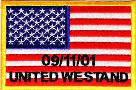 American Flag 9/11/01 United WE Stand Patch - Color - Veteran Owned Business. - £4.41 GBP