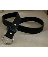 Full Grain Men’s Ladies Black  Leather Belts Great Jean Belt Made In. USA - £22.13 GBP