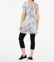 allbrand365 designer Womens Activewear Printed Keyhole Back Tunic Top, X-Small - £41.18 GBP