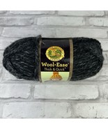 Lion Brand Wool-Ease Thick &amp; Quick Yarn Charcoal New - $9.22