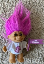Russ Troll #1 Secretary Sign With Shirt And Pink Hair 3in - $15.00