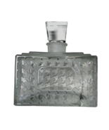 Vintage Glass Decorative Perfume Bottle 1950s Houndstooth Clear 3.5in Décor - $36.05 CAD