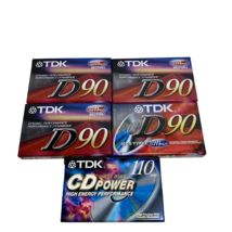 TDK 90 Cassette Tapes 4 &amp; 1 CD Power 110 New Sealed - £14.97 GBP