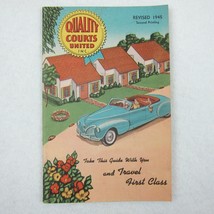 Vintage 1945 Quality Courts United Travel Guide Hotel Motel Directory Booklet - £16.07 GBP