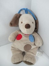 Carters Child of Mine tan plush puppy dog spots musical hanging crib pull toy  - $24.74