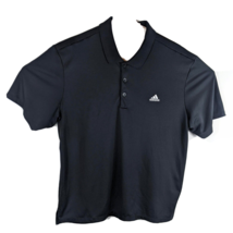 Mens Black Golf Polo Adidas Large Black - $20.47