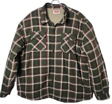 Wrangler Men 2XLFleece Sherpa Lining Heavy Button Down Long Sleeve Shirt - £46.80 GBP