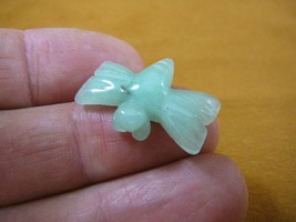 (Y-DRAG-509) lit 1&quot; green flying Dragonfly gemstone FIGURINE gem carving... - $8.59