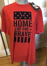 Under Armour Freedom Home Of The Brave Men&#39;s T-SHIRT BNWTS RED MEDIUM  - £19.97 GBP