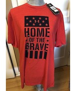 Under Armour Freedom Home Of The Brave Men&#39;s T-SHIRT BNWTS RED MEDIUM  - £19.61 GBP