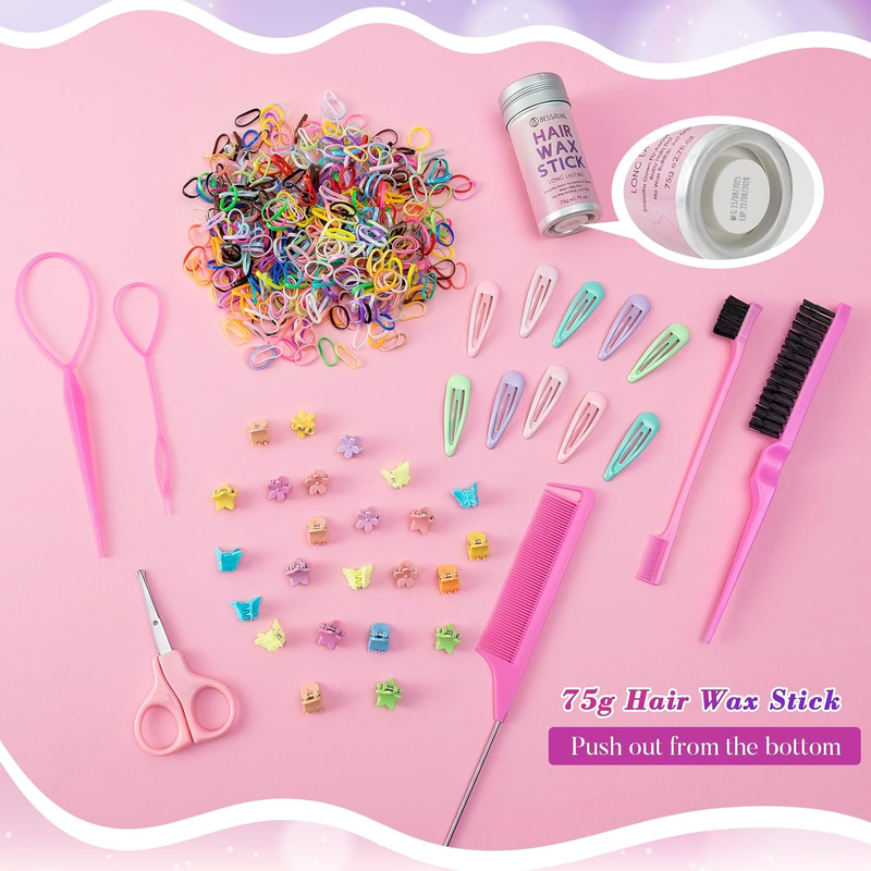 Bessrung 1704 Pcs Hair Accessories for Girls, 32 Colors Toddler Baby Elastic Hai Item image 7