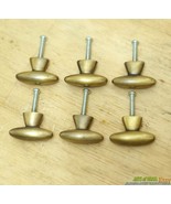 Solid Brass Retro Western Knobs - 1.37&quot; Vintage Cabinet Drawer Handle Pulls - $34.00