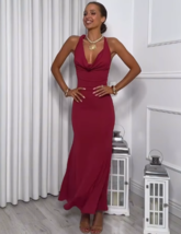 ZARA BNWT 2025. RASPBERRY PINK LONG FLOWING DRESS ASYMMETRIC. 5039/327/671 - $66.46
