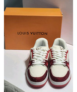 Louis Vuitton Red White Swarovski Crystal Trainer. Limited Edition Size 12 - $2,815.00